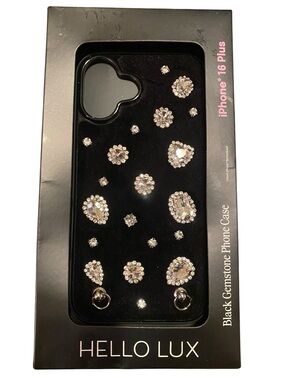 Hello Lux~ Black Gemstone iPhone 16 Plus Case
New